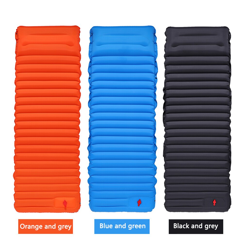Camping Inflatable Mattress TPU Nylon Folding Camping Sleeping Pad Picnic Blanket Air Mat Tent Sleeping Cushion