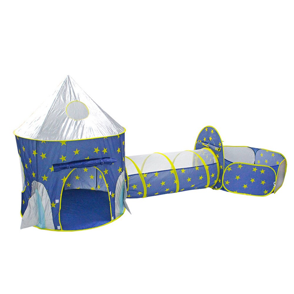 3 In 1 Children's Tent Spaceship Kids Tent Rocket Ship Play Tipi Dry Pool Children's House Space Yurt Ball Box Baby Teepee Tents: WJ3572-3