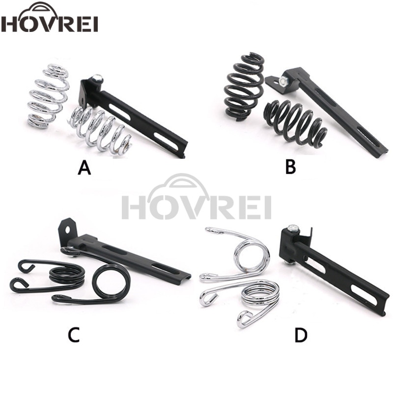 Cojín de asiento individual Universal para motocicleta, kit de clip de soporte de montaje para Harley Chopper Bobber