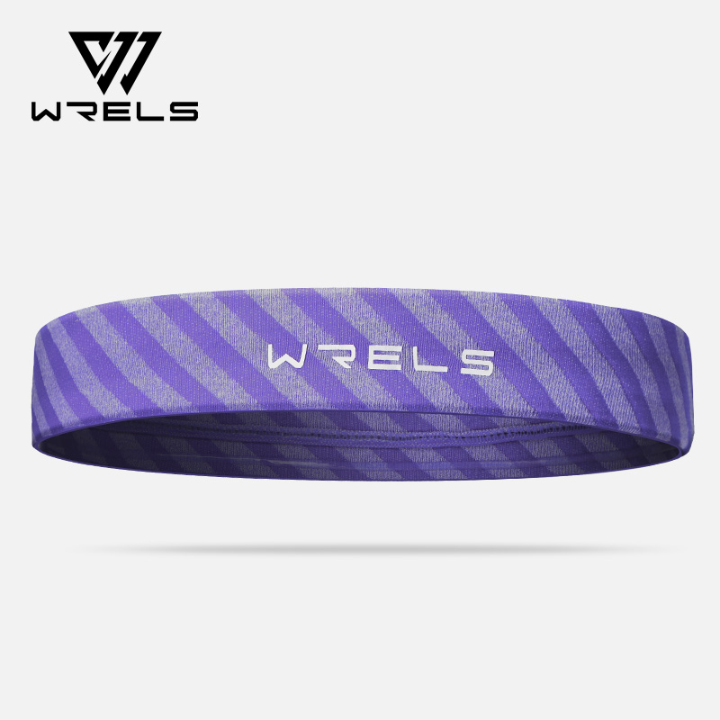WRELS Sporthoofdbanden Antislip Vochtafvoerende Workout Zweetbandjes voor Hardlopen Yoga Sneldrogende elastische zweethaarband: Black