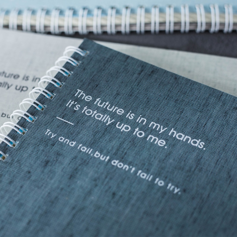 EZONE Notebook Simple Style Plain Coil Note Book For Traveler Journey Daily Diary Spiral Notepad Memo Pad Students Stationery