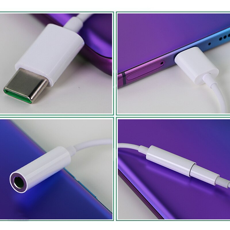 Adattatore Jack per auricolari USB da tipo C a 3.5mm originale Aux Audio per OPPO Ace Ace2 Reno 2 3 4 5 cavo convertitore musicale usb-c Pro R17