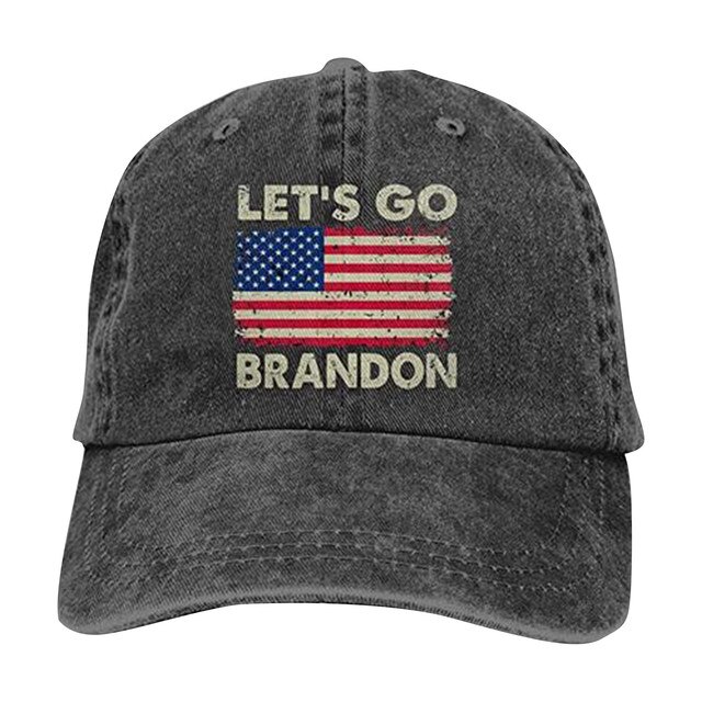 100% Katoen Baseball Cap Voor Volwassen Mannen Solid Ingericht Verstelbare Vader Hoed Woorden Brief Print Laat Gaan Brandon Trucker Snapback hoed: Logo 2