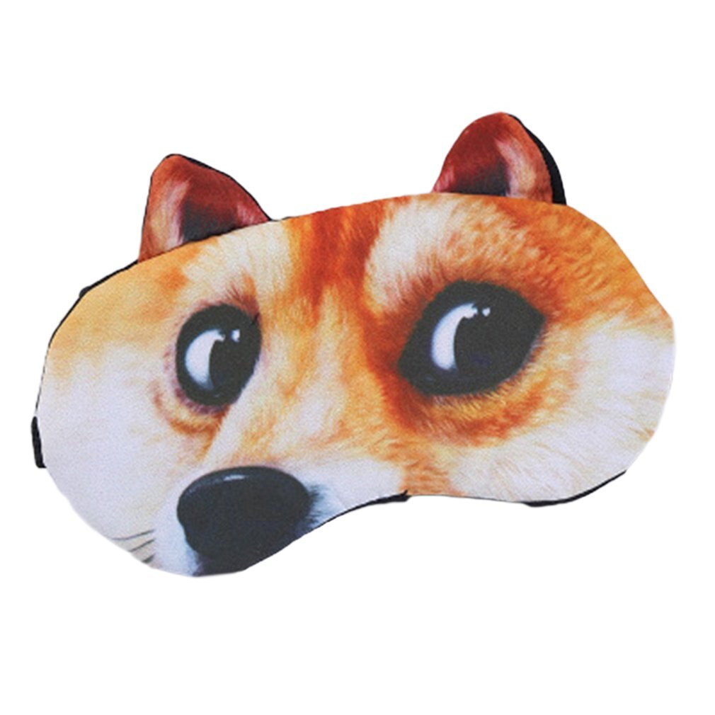 3D Eye Mask Ice Pack Eye Mask Cartoon Animal Blindfold Eye Mask Ceramic Fleece Short Plush Eye Mask: 06