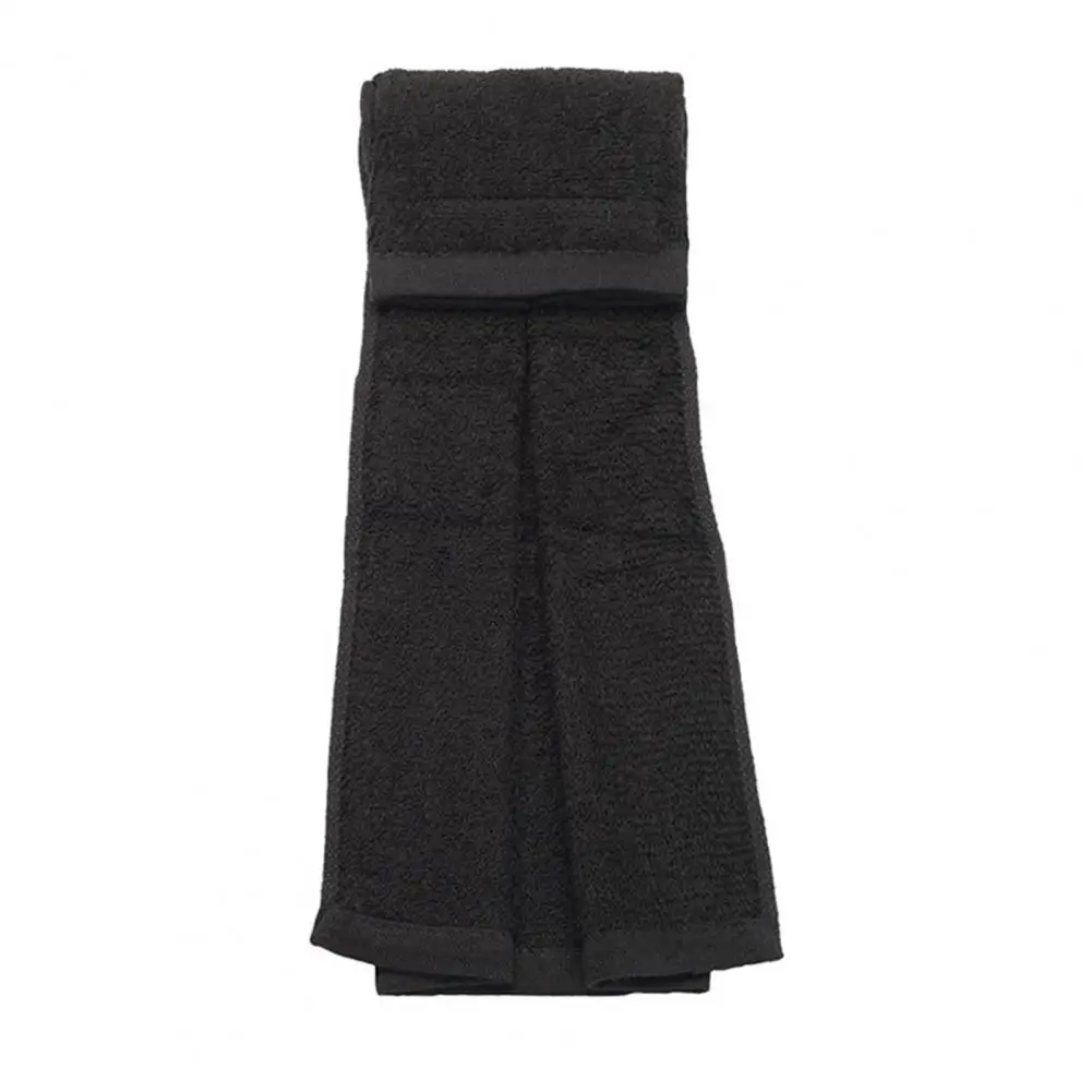 Football Field Towel with Hook & Loop Fastener Super Water Absorption Sports Sweat Cotton Towel for Football Golf Gym Fitness: black