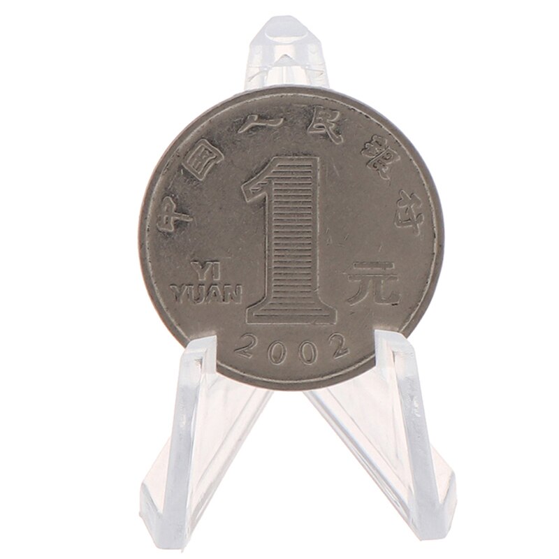 1Pc Acryl Sammlerstücke Münzen Staffelei Medaille Abzeichen Halfter Karte Anzeige Zeigen Ständer Schmuck Ständer Halfter Sammeln Münze HotSale