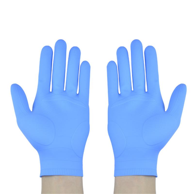 Guantes de nitrilo de alta temperatura, impermeables y resistentes al aceite, guantes de silicona reutilizables: 01 A pair