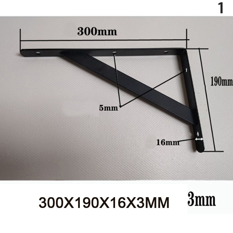 Driehoekige hoekbeugel bakwandmontage zelfdragend frame wand roestvrijstalen l-vormige beugels wandplankbeugelhouder: 1