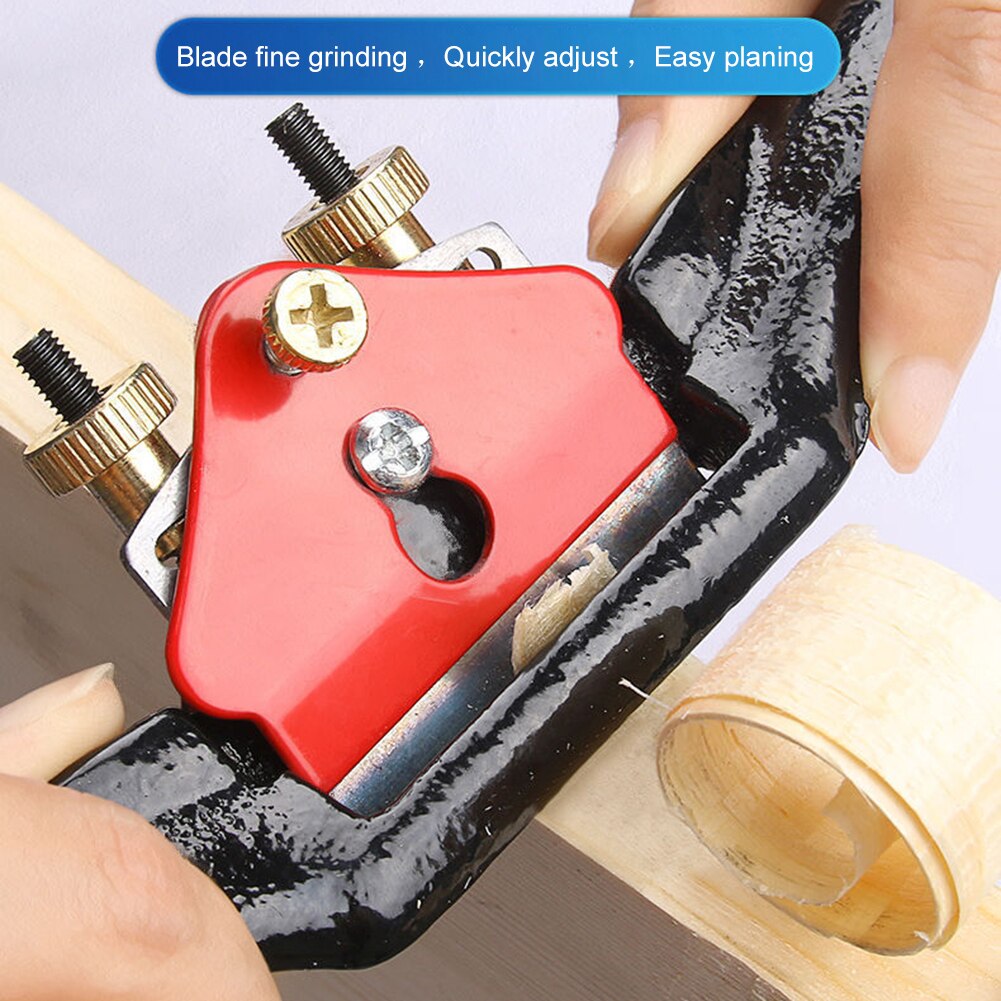 Portable Adjustable Plane Deburring 9 inch Hand Planer Spokeshave Wood Cutting Bottom Edge Trimming Chisel Tool for Carpenter
