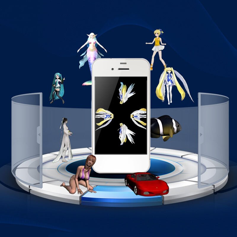 3D Holografische Projector Piramide Vierdimensionale Beeldweergave Draagbare Voor Mobiele Telefoon UY8