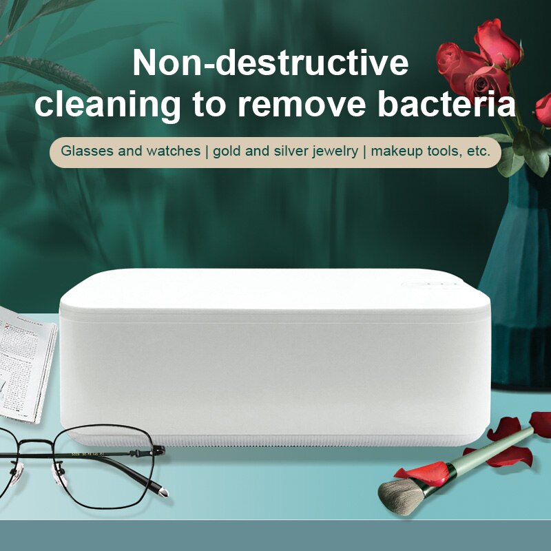 0.68L 24W Ultrasonic Cleaner Intelligent Control For Jewelry Glasses Denture Cleaning Machine Mini Sonic Clean Bath