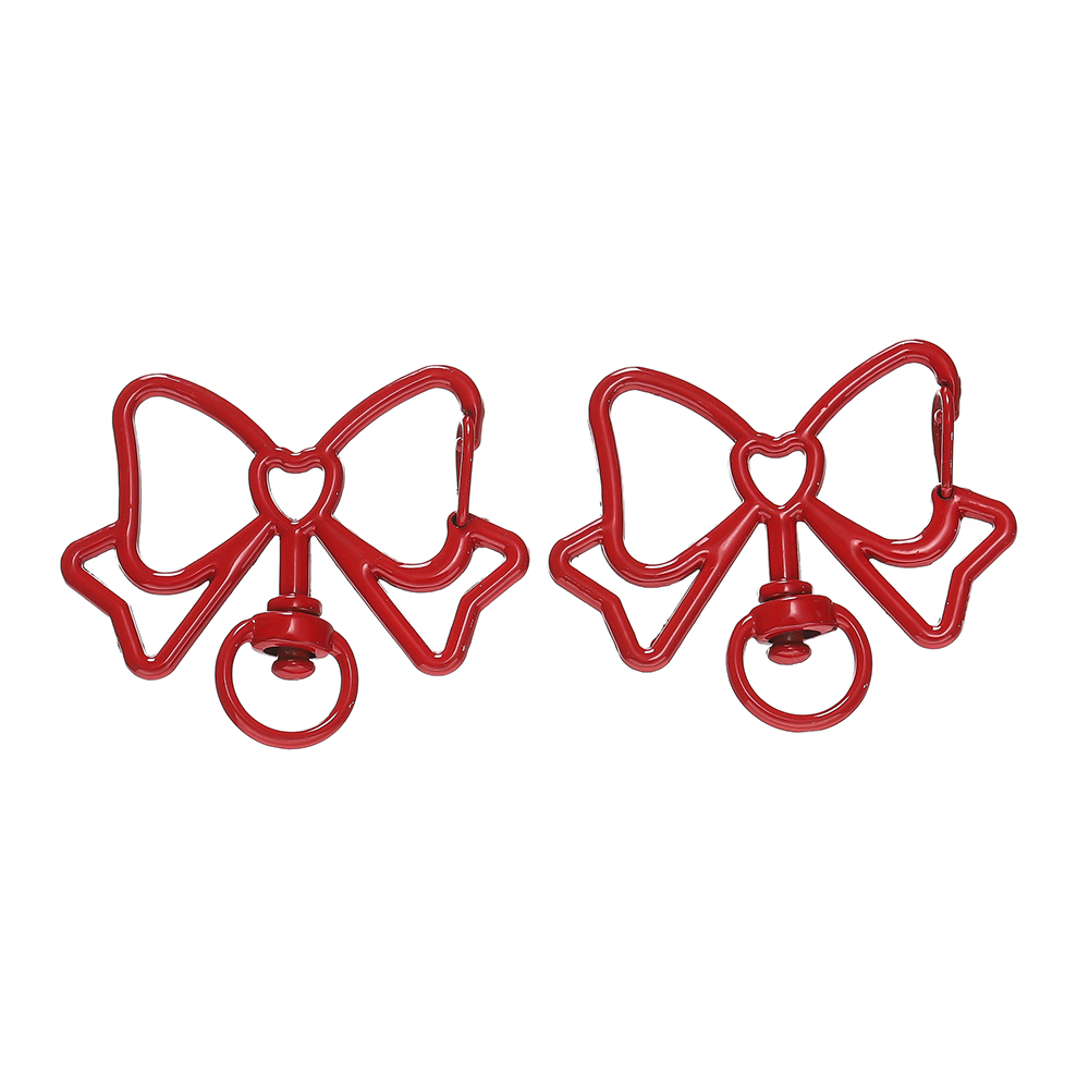 5 unids/lote de cierres de langosta coloridos con forma de mariposa, llavero giratorio, ganchos para llaves de Metal de aleación para fabricación de joyas, suministros artesanales: Naranja
