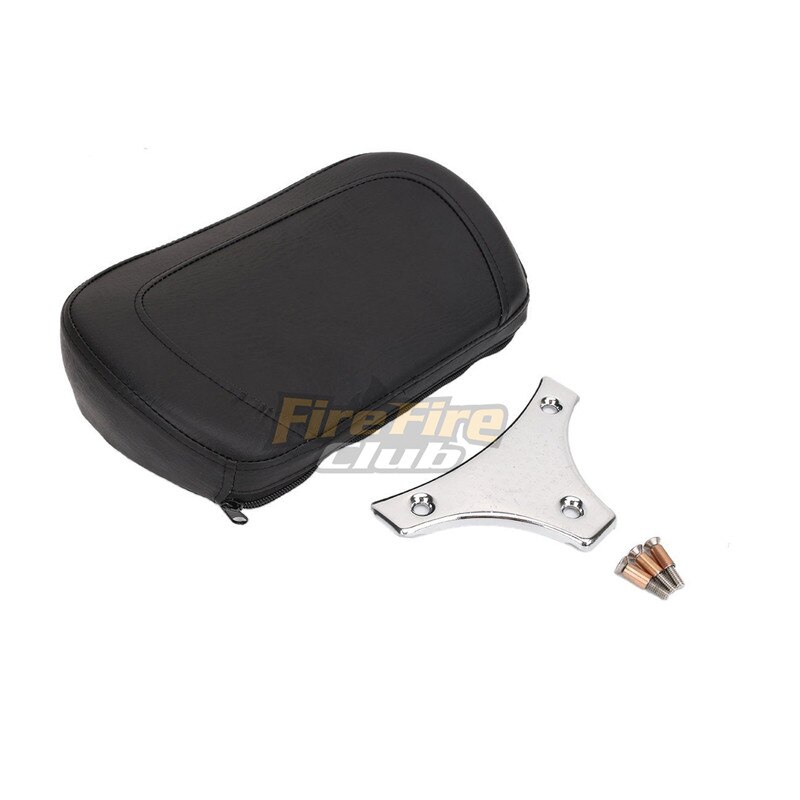 Sissy bar destacável passageiros encosto almofada modelos preto &amp; chrome motocicleta para harley touring flhr flhx flhx 1997-14 15 16 17
