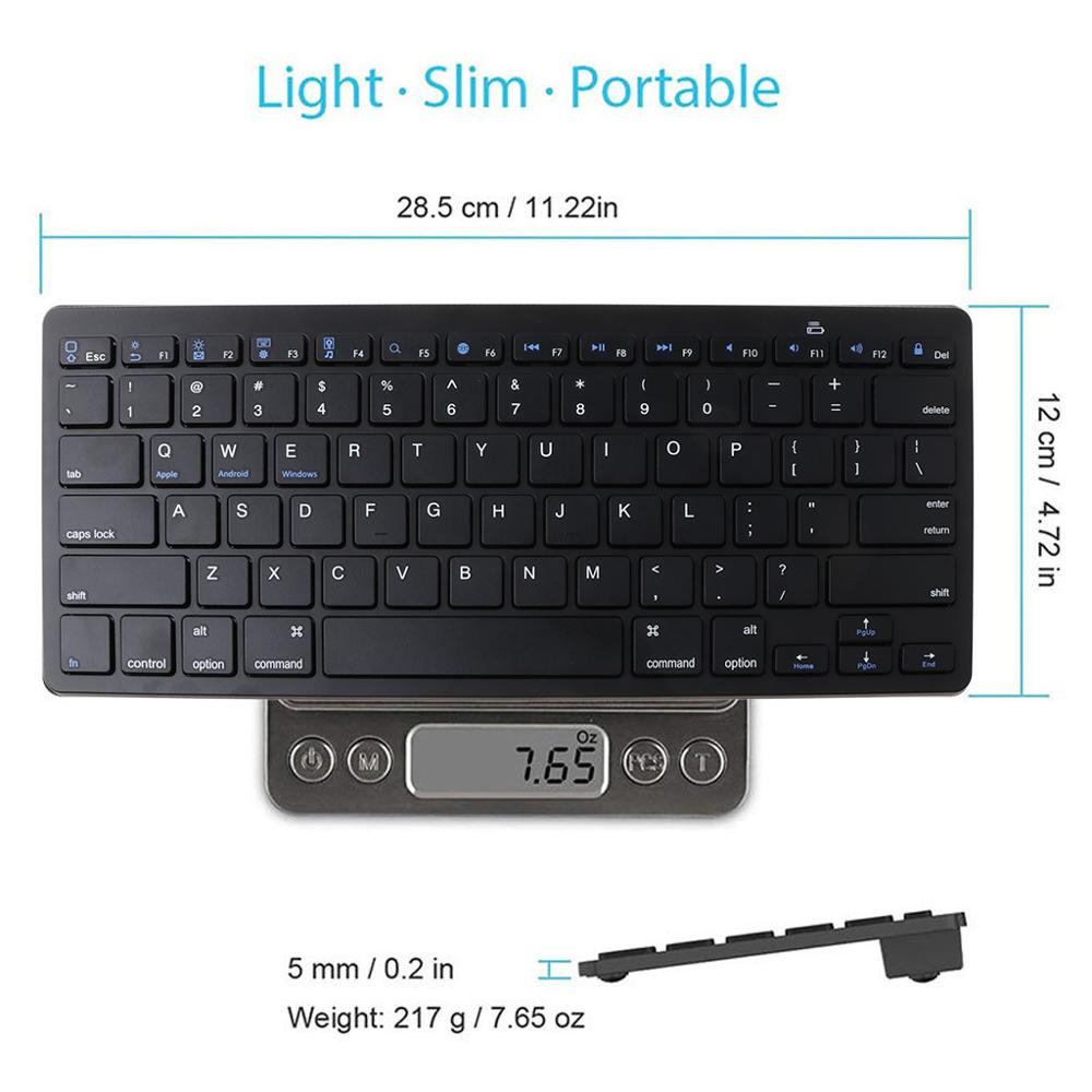 Wireless Bluetooth Lightweight Keyboard Cellphone Tablet Mobile Phone Universal Keyboard Portable Travel Home Office Keypad