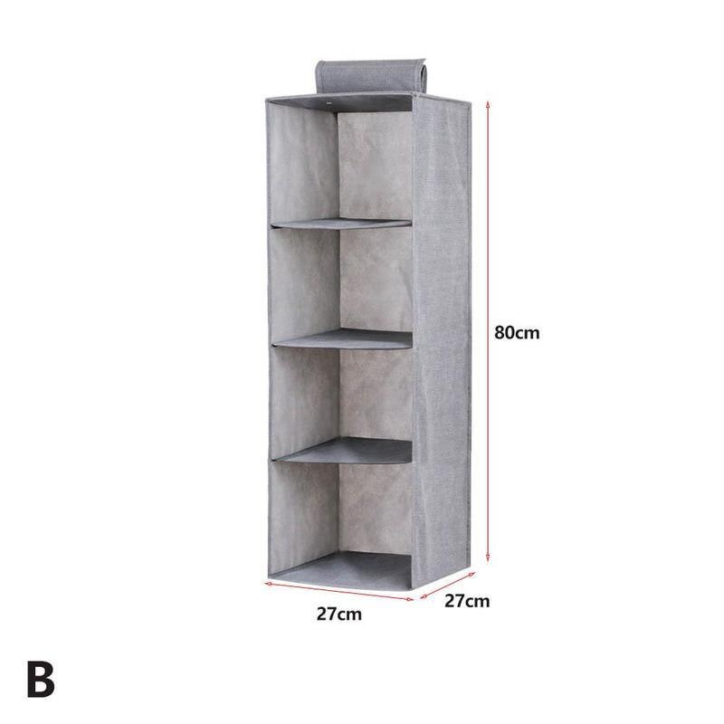 Estantes de cajón de , organizador de armario colgante para dormitorio, ropa, zapatos, caja de almacenamiento F0F5: 4 layers