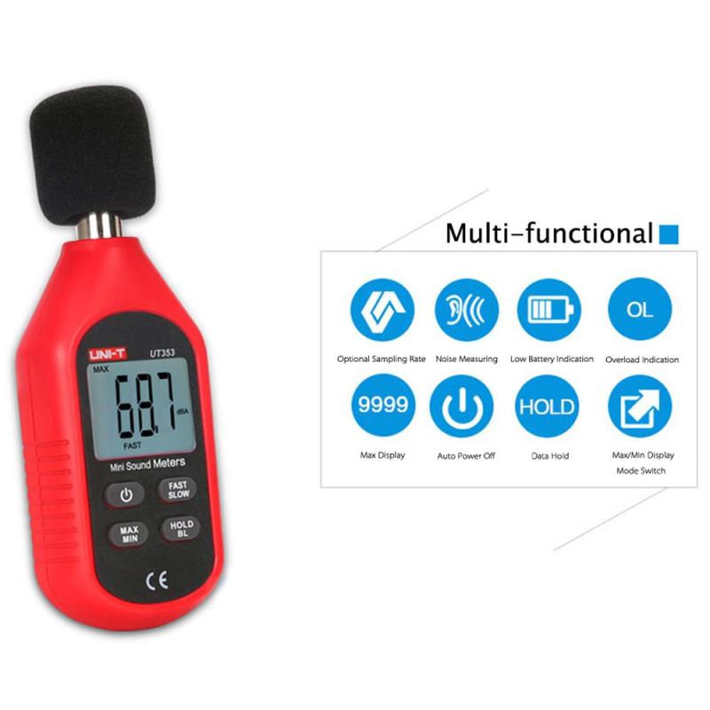 Mini LCD Display Digital Sound Level Meter Noise Measuring Instrument Decibel Monitoring Tester 30-130dB