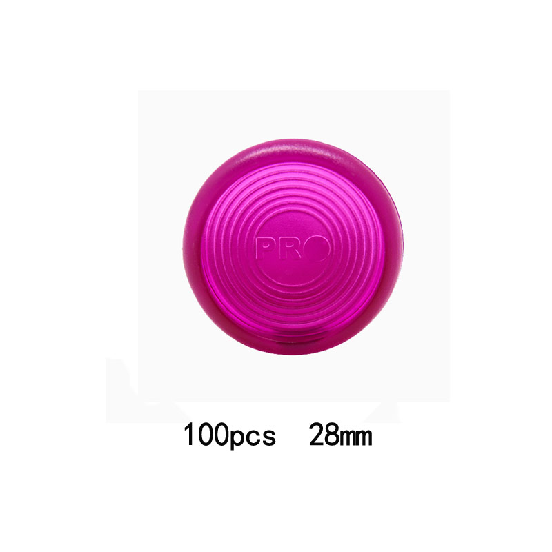 100pcs/lot Multicolor Mushroom Hole Disc-binding 18/24/28mm Notebook Round Ring Offices School Supplies Notepad Binder Buckle: 28mm Purple