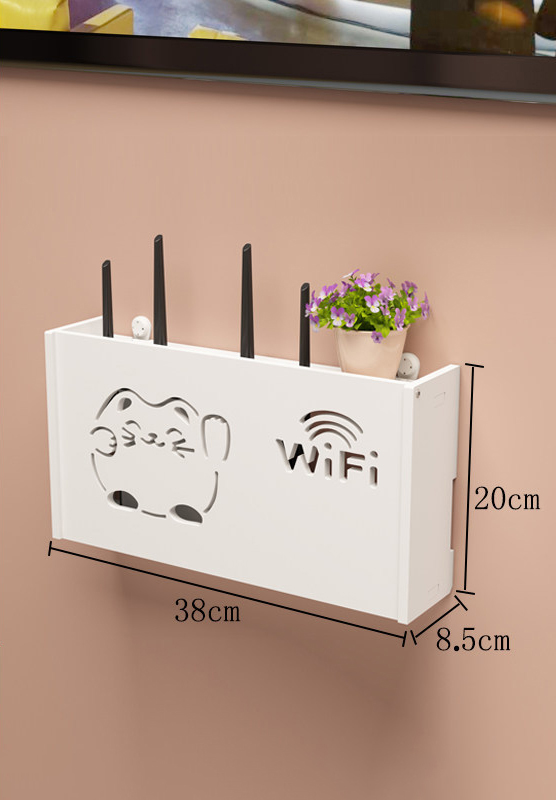 routeur Wifi sans fil boîte de rangement prise de salon Wifi décoration murale décodeur TV support câble organisateur d'alimentation