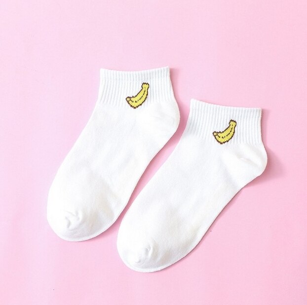 1 Pair Cartoon Cute Women Short Socks Spring Summer Autumn Cotton Fruit Comfortable Socks: 4