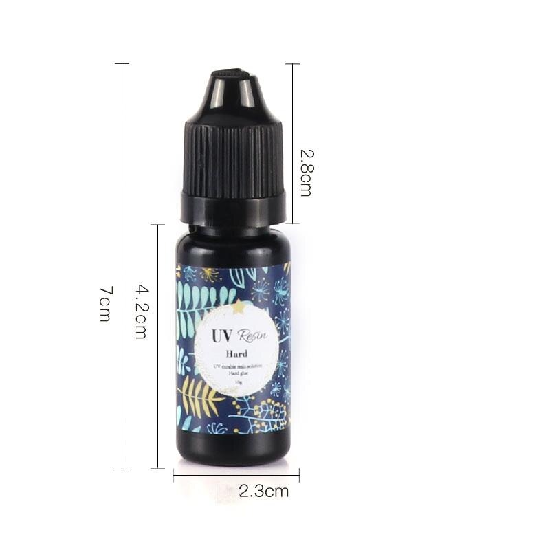 Colle en résine époxy UV transparente, cristal, durcissant aux ultraviolets, séchage solaire, activation par la lumière du soleil, bricolage, outils de fabrication de bijoux: 10g