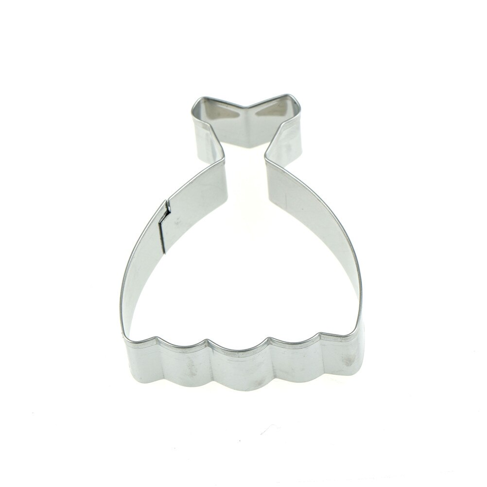 1pcs party princess dress cupcake topper bakeware tools cookie cutter fondant cake decorating tool sandwich mold 7*5.5cm