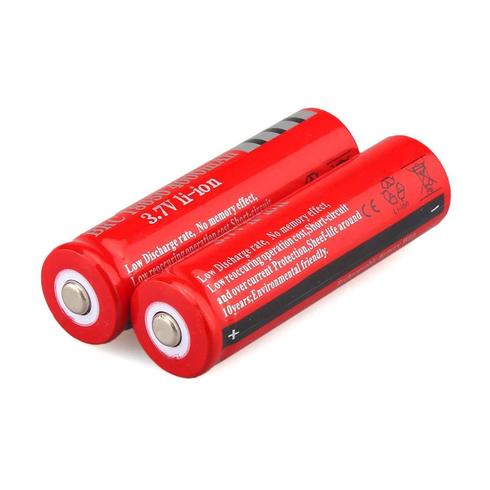 Batería de ion de litio recargable para linterna LED, acumulador de baterías recargables de 18650 V, 3,7 mAh, GTF: Black