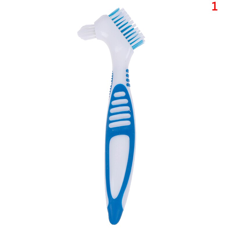 1set Denture Box And Brush Retainer Cleanning Denture Case Multi-Layered Bristle False Teeth Brush (1*Denture Case+1Teeth Brush): 5