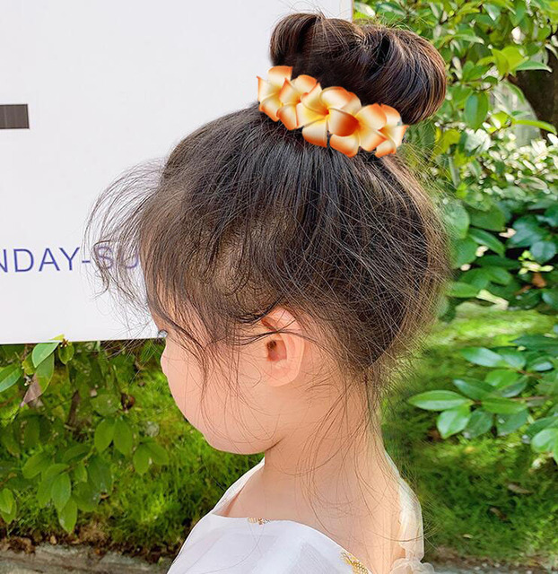 Bandeau de cheveux pour filles, couronne de fleurs PlumBR, bandeau magique pour chignon, frangipanier, guirxiété de cheveux, mariage, 11 couleurs, , 2 pièces: Gris foncé