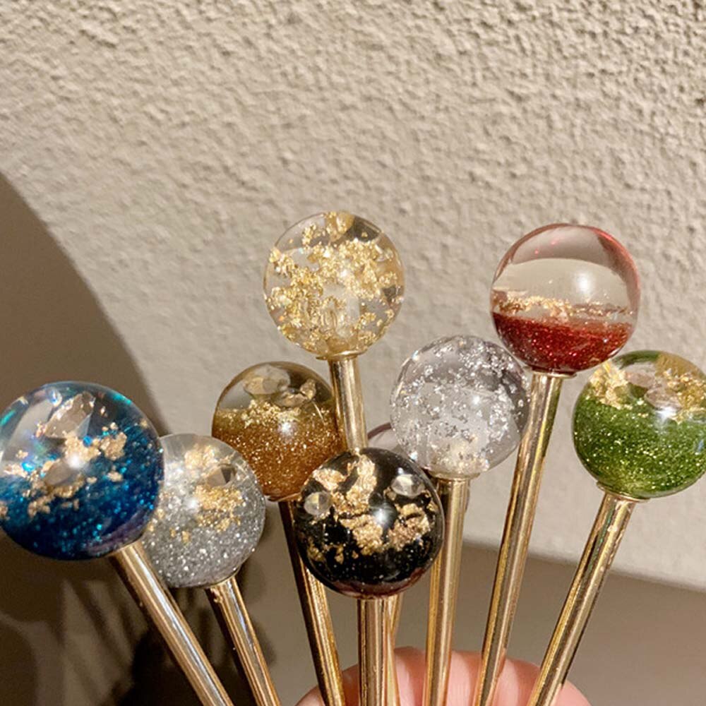 Metalen gouden kleur handgemaakte haarspeldjes voor vrouwen haaraccessoires japanse stijl gouden folie sterrenhemel haarspeldjes haarstokjes