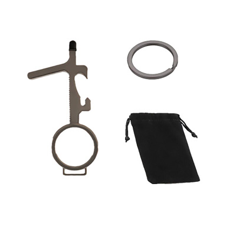 1pcs Door Handle Keychain Portable Stick Non-contact Hygiene Hand Press Elevator Tool Door Opener Avoid Touching Key Buckle 12: D