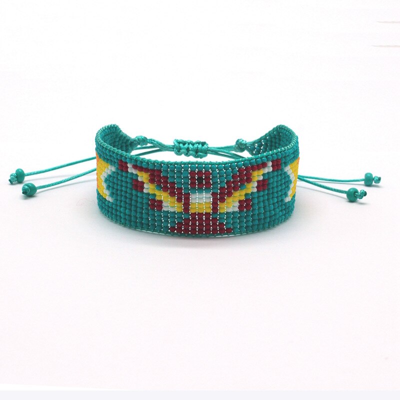 Retro Bohemian Bead Manchet Armband Handgemaakte Geometrische Polsband Etnische Armbanden Voor Vrouwen Sieraden Armband Pulseras: S07