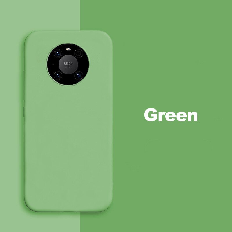 For Huawei Mate 40 Pro Mate 40 Pro Plus Case Liquid Silicone Matte shockproof Soft Cover For Huawei Mate 40 Pro Phone Case: For Mate 40 / Green