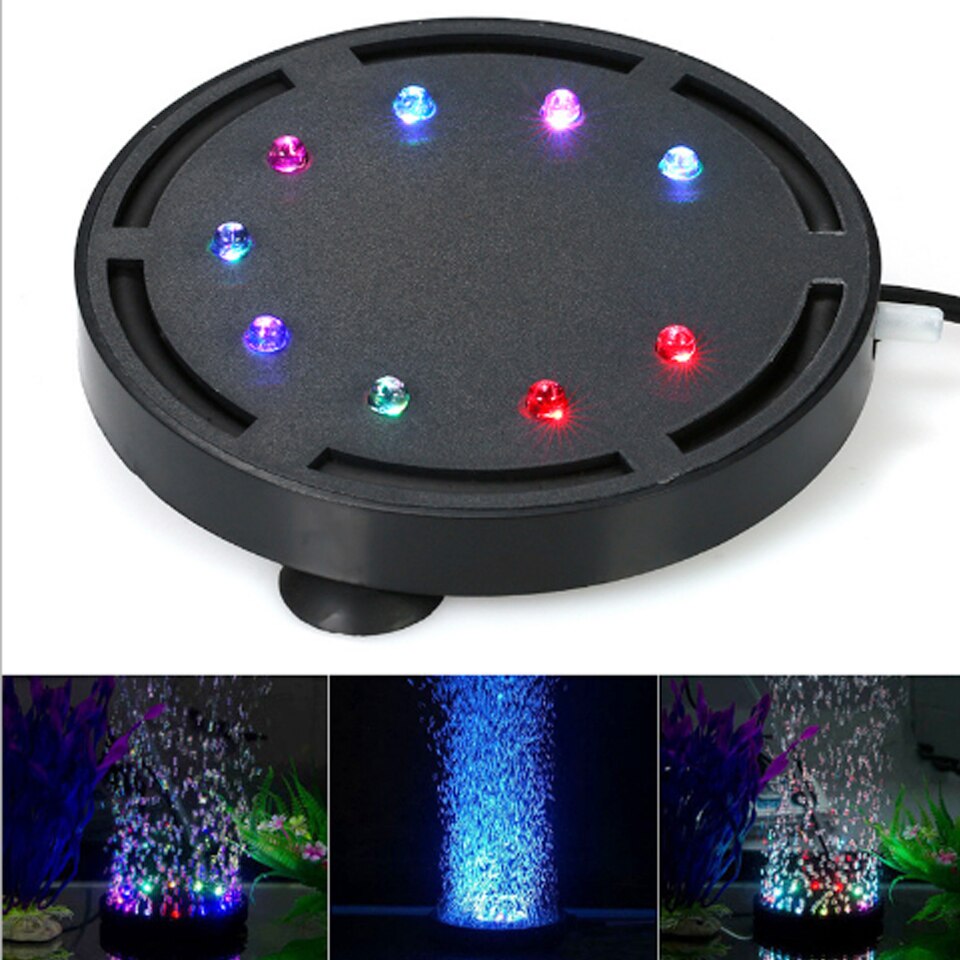 Aquarium Verlichting Led Dompelpompen Licht Led Bubble Air Licht Kleurrijke Aquarium Decoratie Aquarium Waskolf Lamp Waterdicht