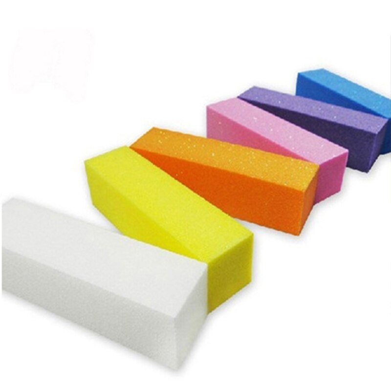 10 Pieces Candy Color Buffer Sanding Block Sponge Nail Files Polishing Grinding Manicure Pedicure Tools G99E