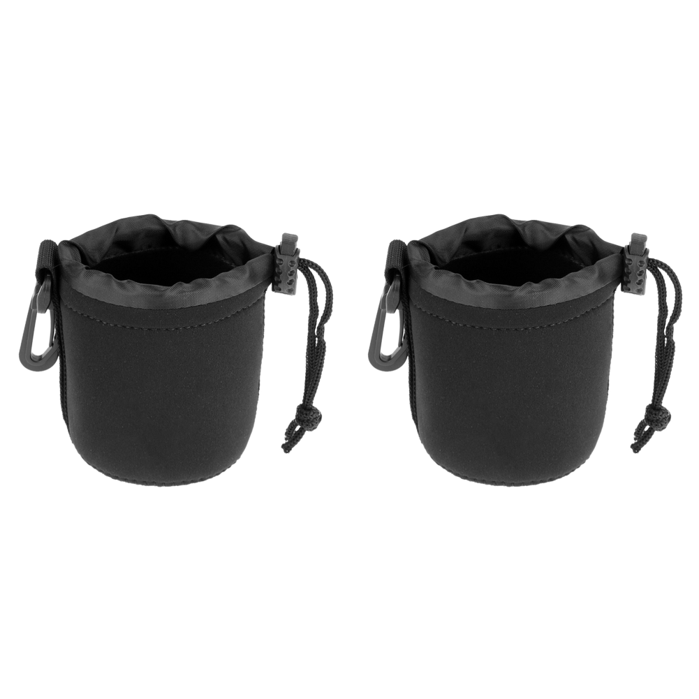 1/2 Stück Kameraobjektivtasche Fotografie Objektivtasche Neopren Wasserdichter Rucksack Kordelzug Schutzhülle für die meisten digitalen Spiegelreflexkameras: Orange