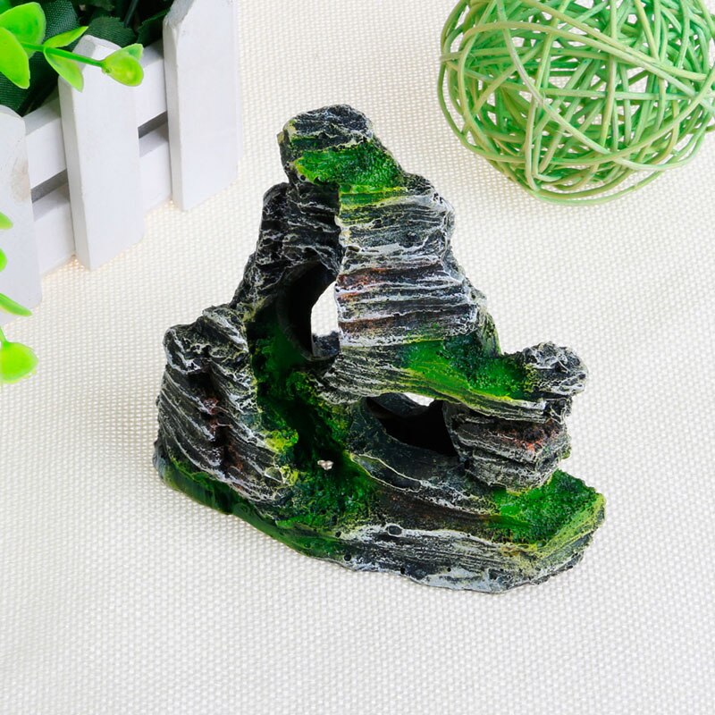 Hars Thuis Aquarium Rock Cave Aquarium Decoraties Ornament Mountain Schuilplaatsen Aquarium Accessoires