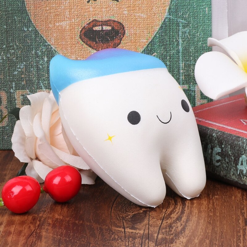 Squishy Rainbow Tooth Slow Rising Stress Squeeze Toys Decoration