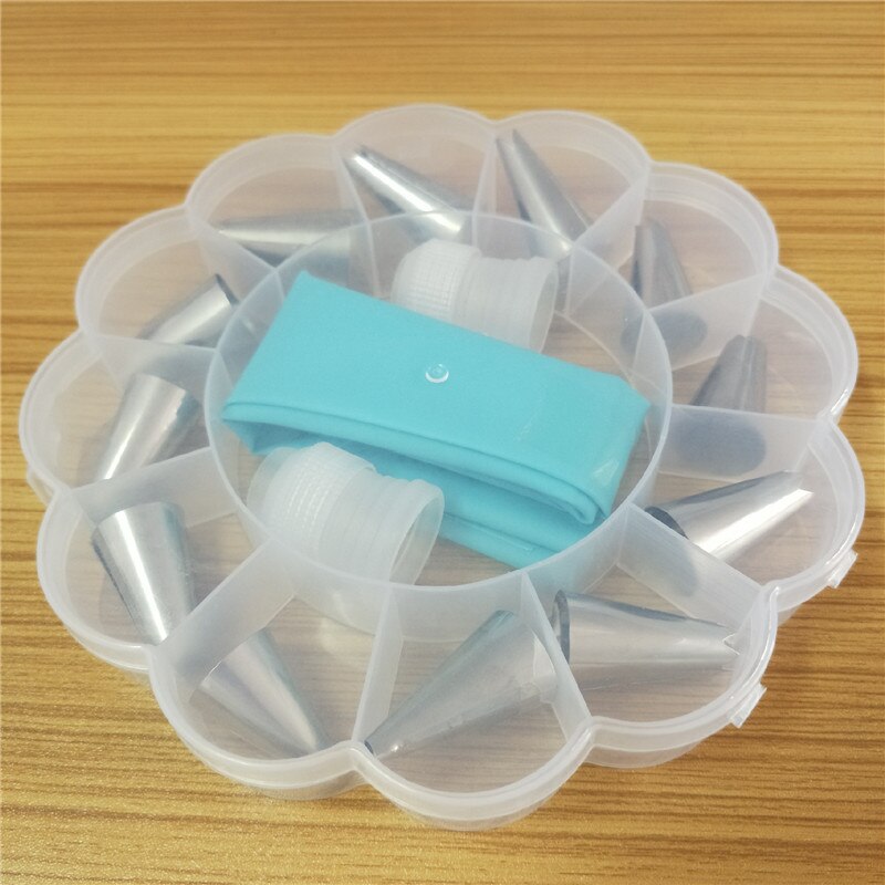 15 Stks/set Van Siliconen Spuitzak Decorating Nozzle Set Herbruikbare Spuitzak 12 Nozzle Groepen Cake Decorating Tool