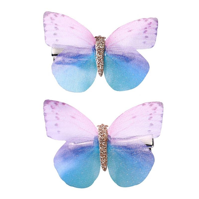 1 par de pinzas de pelo creativas para niños, pasador decorativo brillante para el pelo de mariposa, pasador para el pelo, accesorios para el pelo de niños,: 1