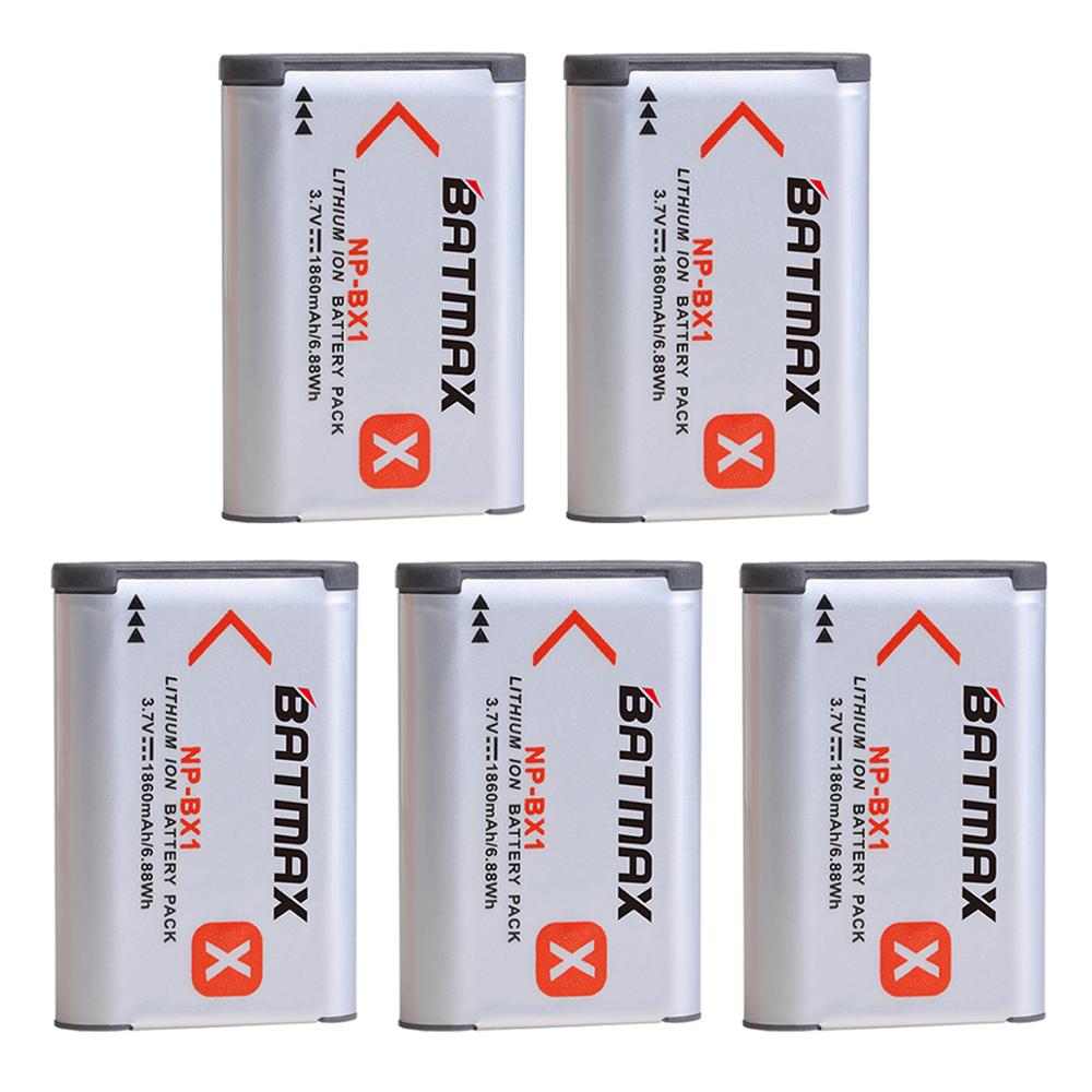 Batmax np -bx1 np bx1 npbx 1 akku 1860 mah + lcd-kaksoislaturi sony fdr -x3000r rx100 as100v as300 hx400 hx60 as50 wx350 as300v:lle: 5 akkua
