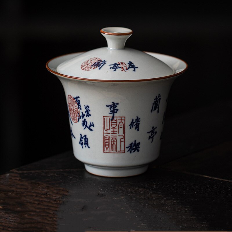 Gaiwan theekopje, Chinese theekopjes, Kung Fu thee, Chinees patroon