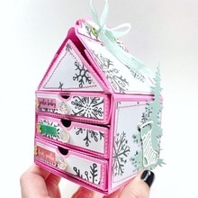 KSCRAFT Milk Carton Box With Drawers Metal Cutting Dies Stencils for DIY Scrapbooking Decorative Embossing DIY Paper Cards