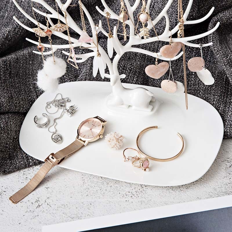 Deer Jewelry Stand Display Necklace Earring Ring Braclet Holder Show Rack Girlfriend Home Storage Decoration Jewelry Holder