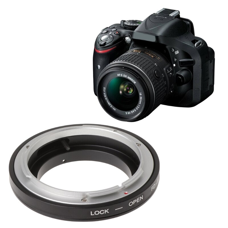 Anillo adaptador de montura FD-AI para objetivo Canon FD a Nikon F D7100/ D600/ D3200/ D800