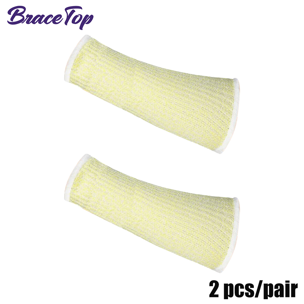 BraceTop Arm Protectors for Bruising Cut, Burn Heat Resistant Arm Sleeve Protectors Protective Forearm Sleeves Cooking Gardening: black