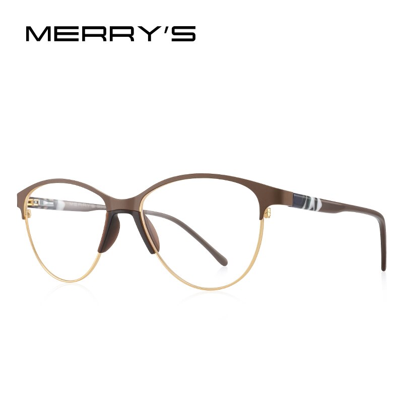 MERRYS-gafas de sol ultraligeras para mujer, lentes graduadas para miopía, gafas de acetato para piernas, S2602: C06 Brown