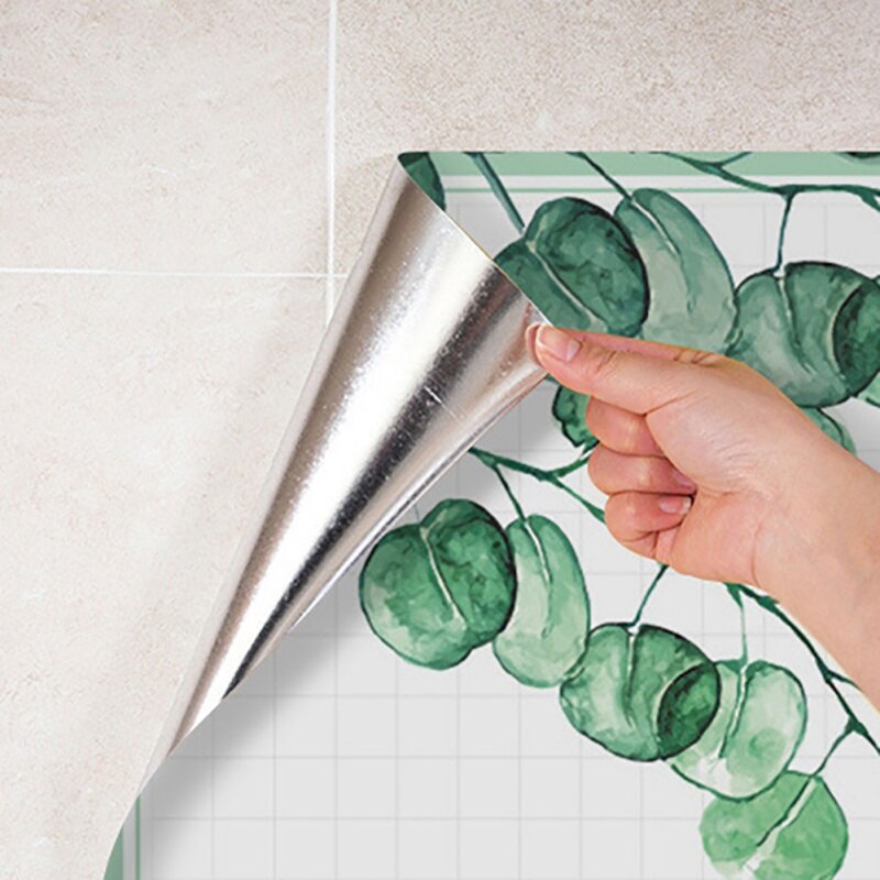 Kitchen Oil-proof Stickers High Temperature Self-adhesive Resistant Tile Stickers Waterproof Oil-proof Stickers Decoration Wallp