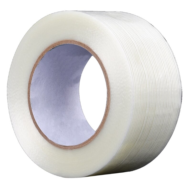R9UA Extra Strong Crossweave Fibreglass Reinforced Filament Tape Heavy Duty Tear Resistant Packaging Sealing Packing Tape: 60L