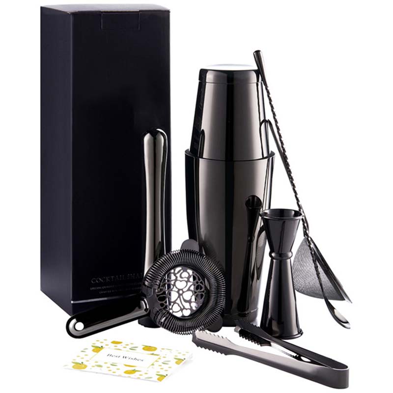 Sept pièces barre barman ensemble d'outils 304 acier inoxydable Boston barman barre Shaker ensemble kit barre outil