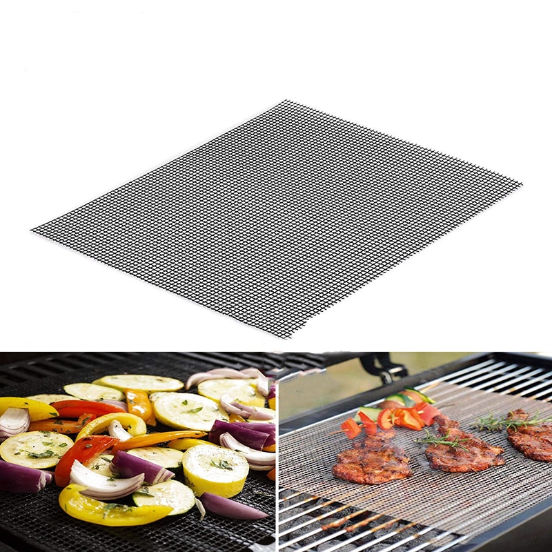 Non-stick grillmatter grillmatte med høy sikkerhet gitterform grillmatte varmebestandig gjenbrukbart grillnett for utendørsaktiviteter